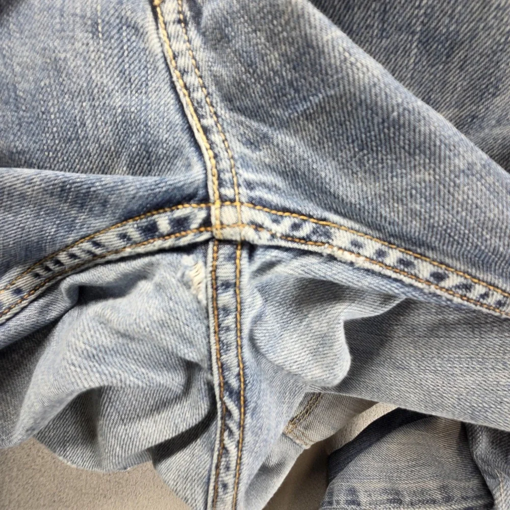 Vintage Levis 504 Jeans Mens 32x32 Blue Straight Engineered Whiskers Zip‎ Fly